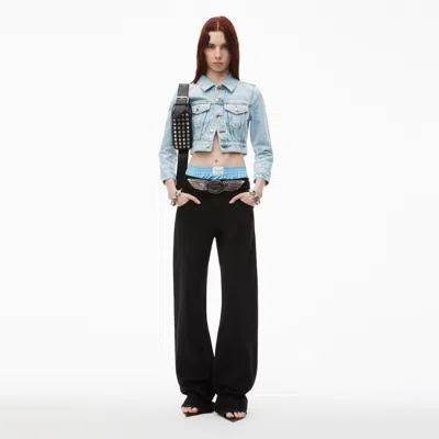 Alexander Wang High-waist Cotton Balloon Jeans In Washed Black