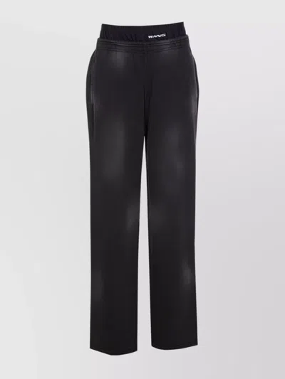 Alexander Wang High Waist Elasticized Biker Shorts Trousers In Black