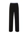 Alexander Wang High-waisted Black Trousers With Contrast Elastic Waistband In Black
