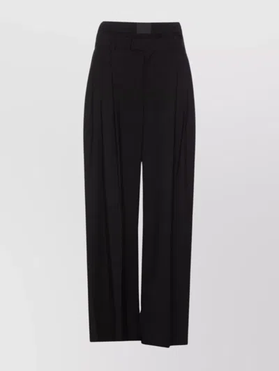 ALEXANDER WANG HIGH WAIST WIDE LEG PLEATED TROUSERS
