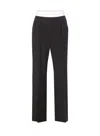 Alexander Wang Flared High Waisted Trousers With Side Pockets In Black