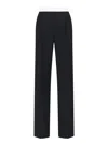 Alexander Wang High-waisted Black Trousers With Contrast Elastic Waistband In Black