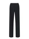 Alexander Wang High-waisted Black Trousers With Contrast Elastic Waistband In Black