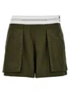 Alexander Wang High Waisted Cargo Rave Shorts Army Green