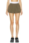 Alexander Wang High Waist Cargo Rave Shorts In Army Green