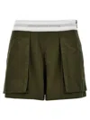 Alexander Wang High Waisted Cargo Rave Shorts Army Green In Green