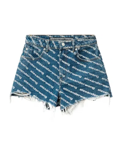 ALEXANDER WANG HIGH-WAISTED DENIM SHORTS