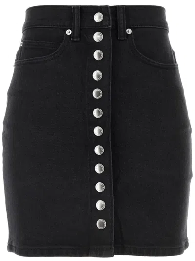 ALEXANDER WANG HIGH-WAISTED DENIM SKIRT