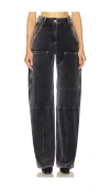Alexander Wang High Waisted Pant With Panel Detail In Washed Slate
