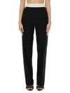 Alexander Wang High Waisted Pleated Pant With Logo Elastic Clothing