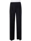 Alexander Wang High Waisted Pleated Pant With Logo Elastic In Black