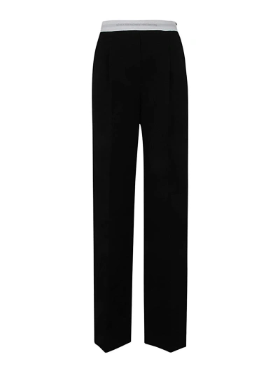 Alexander Wang High Waisted Pleated Trouser In Black