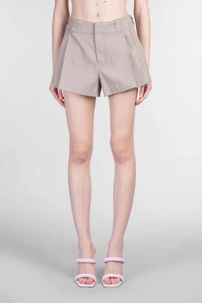 Alexander Wang High Waisted Pleated Workwear Short In Brown