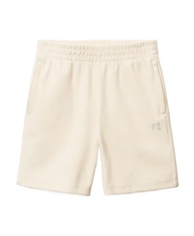 Alexander Wang High-waisted Velvet Track Shorts In White