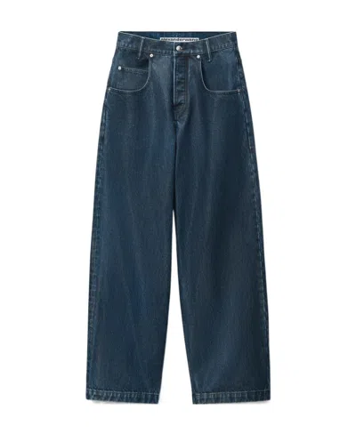 Alexander Wang High-waisted Wide-leg Jeans In Blue