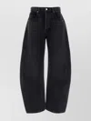 ALEXANDER WANG HIGH-WAISTED WIDE-LEG JEANS FEATURING BACK POCKETS