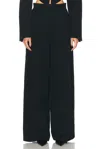 Alexander Wang High Waisted Wide Leg Pant In Black