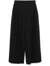 Alexander Wang High-waisted Wide-leg Trousers With Pockets And Belt Loops In Black