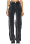 Alexander Wang High Waisted Pant With Panel Detail In Washed Slate