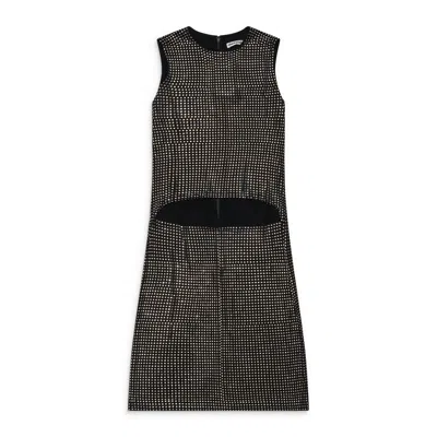 Alexander Wang High-low Tank Top W/ Allover Hotfix Black