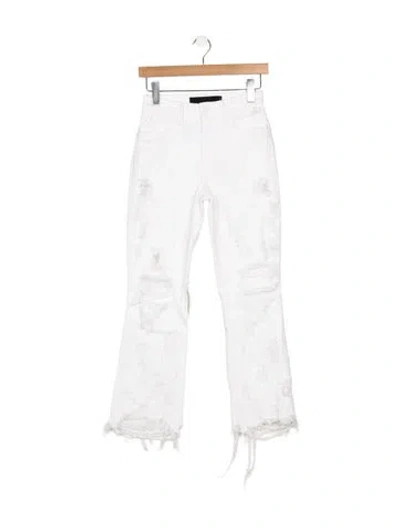 Pre-owned Alexander Wang High-rise Flared Jeans In White