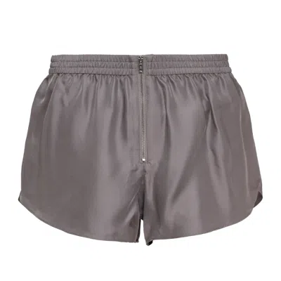 Alexander Wang High-rise Mini Track Shorts In Gray