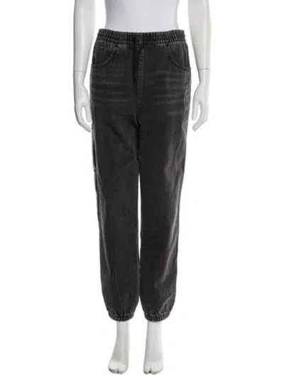 Pre-owned Alexander Wang High-rise Skinny Leg Jeans In Black