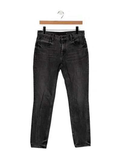Pre-owned Alexander Wang High-rise Skinny Leg Jeans In Black