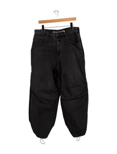 Pre-owned Alexander Wang High-rise Straight Leg Jeans In Black