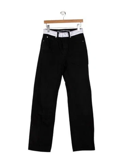 Pre-owned Alexander Wang High-rise Straight Leg Jeans In Black