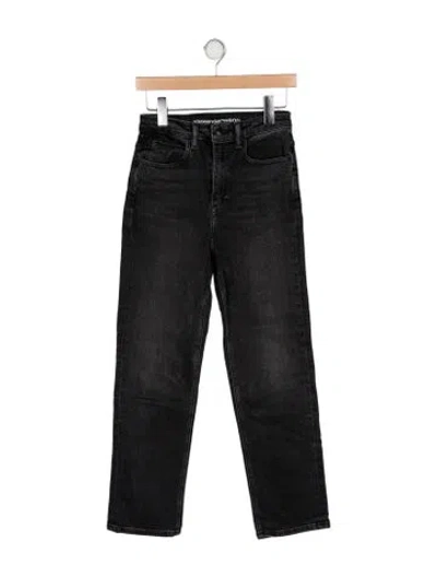 Pre-owned Alexander Wang High-rise Straight Leg Jeans In Black