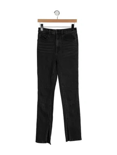 Pre-owned Alexander Wang High-rise Straight Leg Jeans In Black