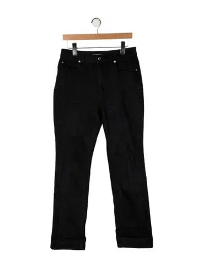 Pre-owned Alexander Wang High-rise Straight Leg Jeans In Black