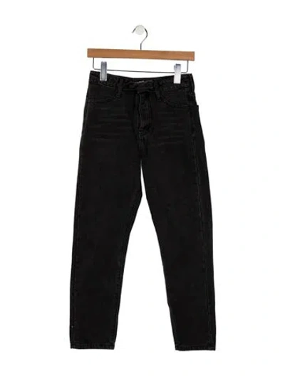 Pre-owned Alexander Wang High-rise Straight Leg Jeans In Black