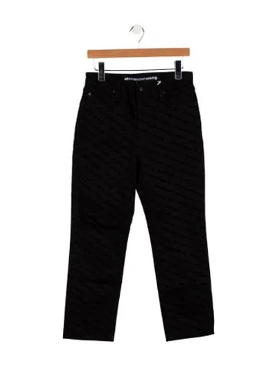 Pre-owned Alexander Wang High-rise Straight Leg Jeans In Black