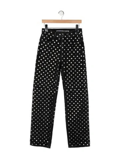 Pre-owned Alexander Wang High-rise Straight Leg Jeans In Black