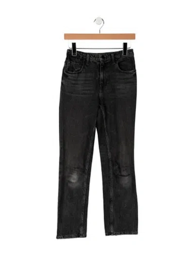 Pre-owned Alexander Wang High-rise Straight Leg Jeans In Black