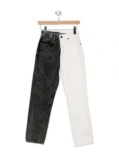 Pre-owned Alexander Wang High-rise Straight Leg Jeans In Black