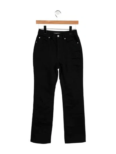 Pre-owned Alexander Wang High-rise Straight Leg Jeans In Black