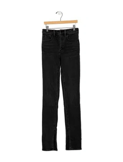 Pre-owned Alexander Wang High-rise Straight Leg Jeans In Black