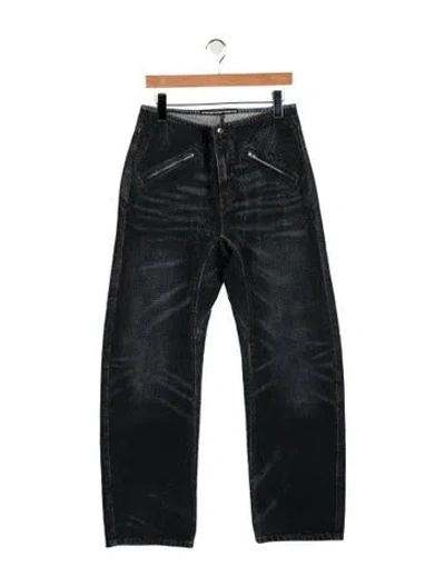 Pre-owned Alexander Wang High-rise Straight Leg Jeans In Black