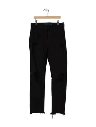 Pre-owned Alexander Wang High-rise Straight Leg Jeans In Black