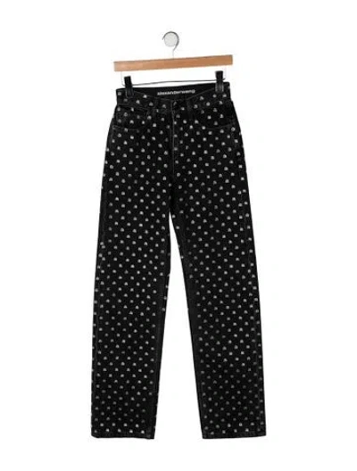 Pre-owned Alexander Wang High-rise Straight Leg Jeans In Black