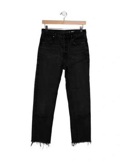 Pre-owned Alexander Wang High-rise Straight Leg Jeans In Black