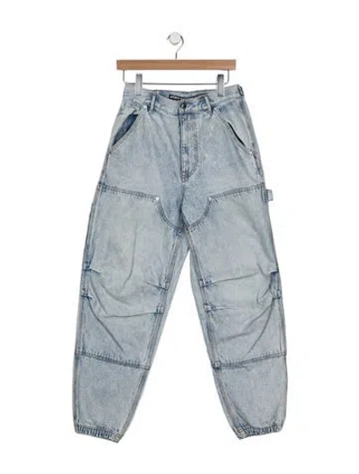 Pre-owned Alexander Wang High-rise Straight Leg Jeans In Blue