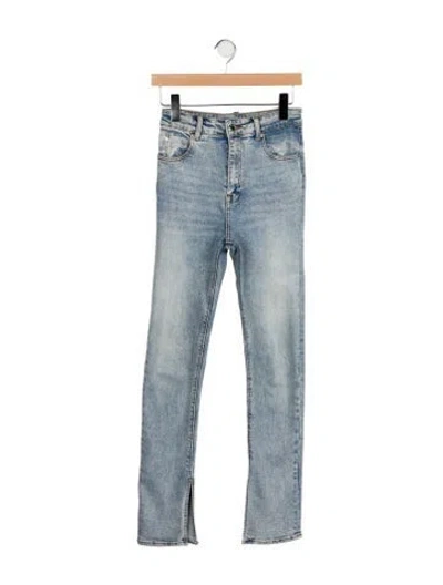 Pre-owned Alexander Wang High-rise Straight Leg Jeans In Blue