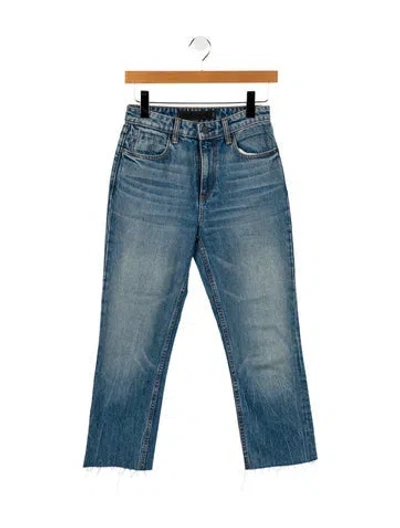 Pre-owned Alexander Wang High-rise Straight Leg Jeans In Blue