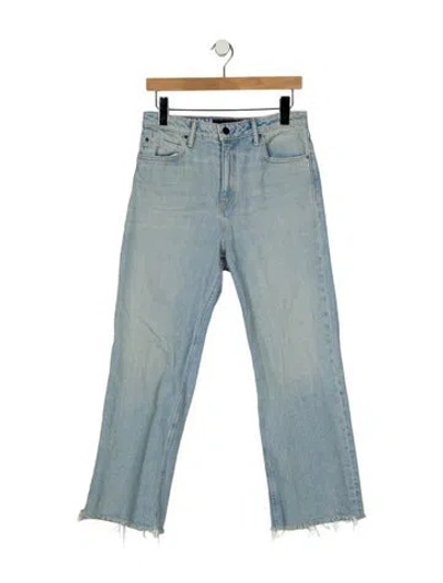 Pre-owned Alexander Wang High-rise Straight Leg Jeans In Blue
