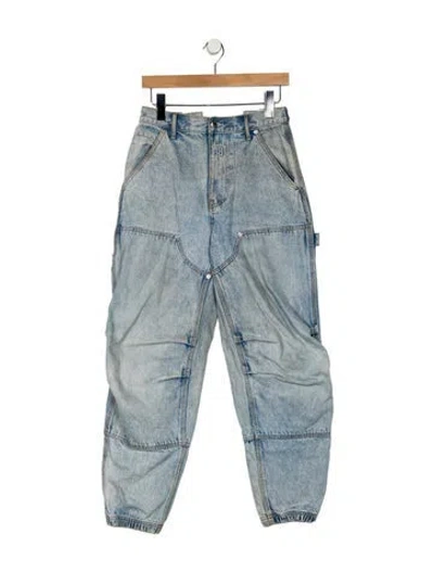 Pre-owned Alexander Wang High-rise Straight Leg Jeans In Blue