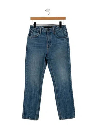 Pre-owned Alexander Wang High-rise Straight Leg Jeans In Blue